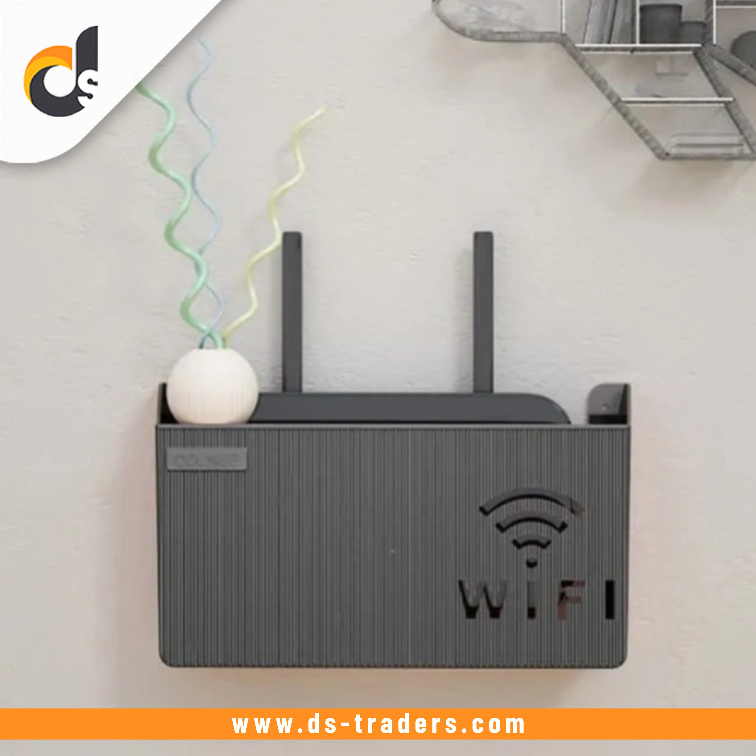 Wall Mount For Computer Router Wall Mounted Wireless Wifi Router Holder – DS Traders