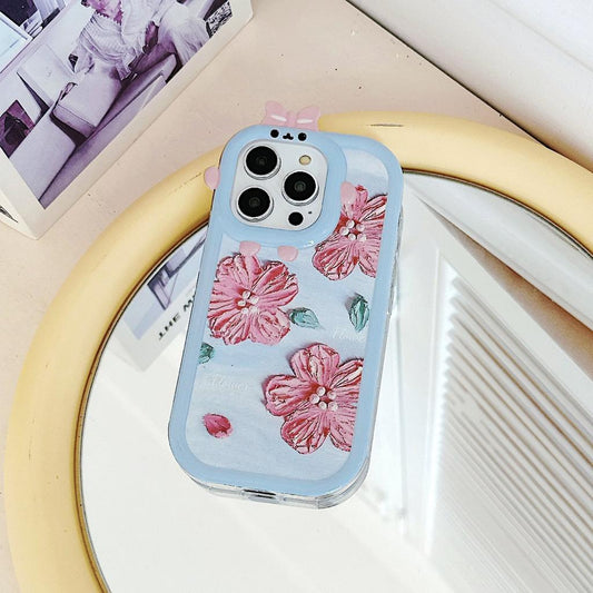 Pink Flowers - iPhone back cover only