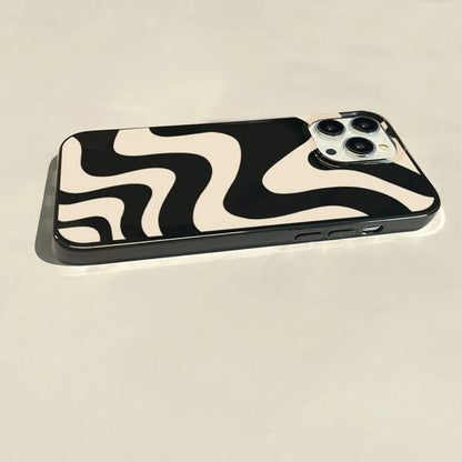 Zebra Wavy Stripes Design - iPhone back cover only