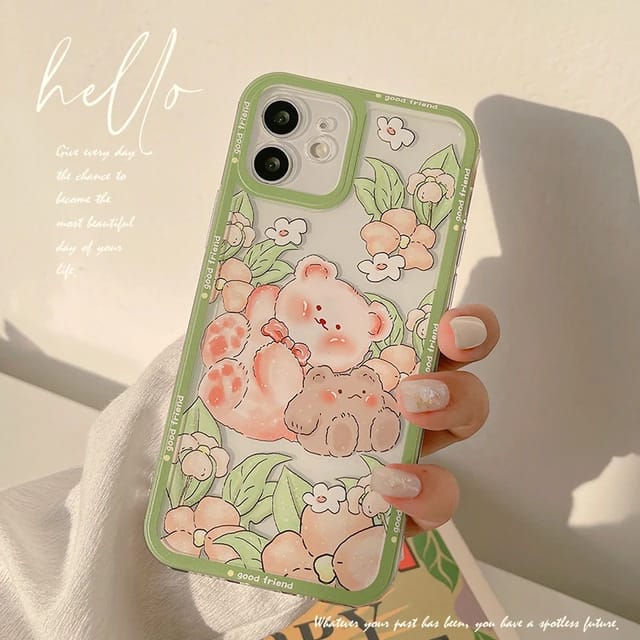 Sweet Garden Bear Good Friend - iPhone back cover only