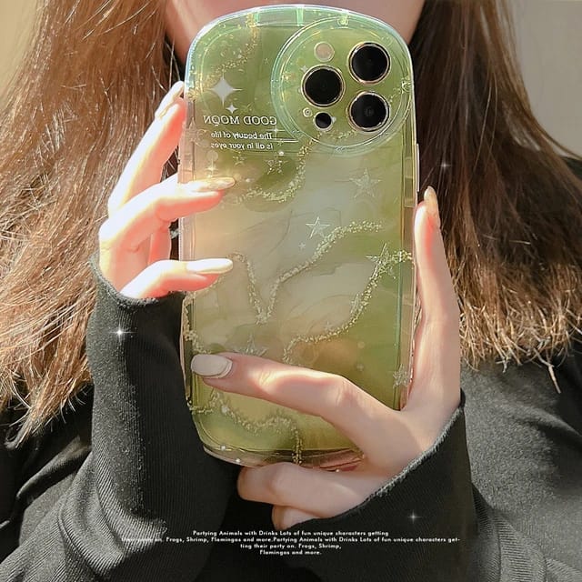 Elegant Emerald Lake Design - iPhone Back Case Only