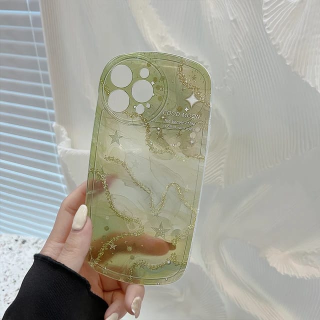 Elegant Emerald Lake Design - iPhone Back Case Only