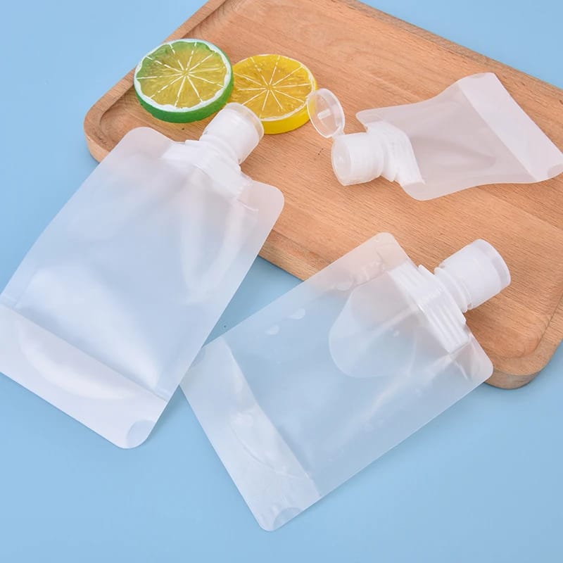 Pack Of 2 - Portable Travel Refillable Multipurpose Liquid Fluid Pouch