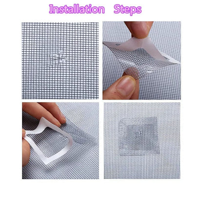 Pack Of 3 Anti-mosquito Mesh Sticky Wires Patches