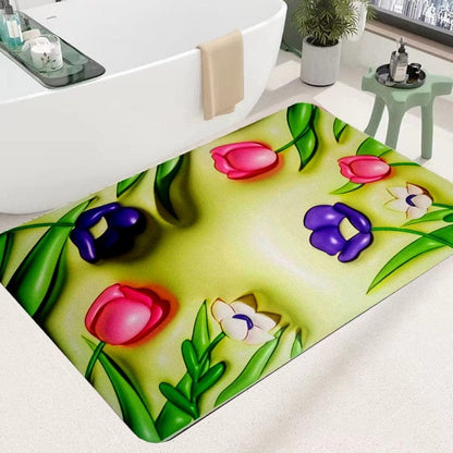 3D Prints Bathroom Non-Slip Floor Mat
