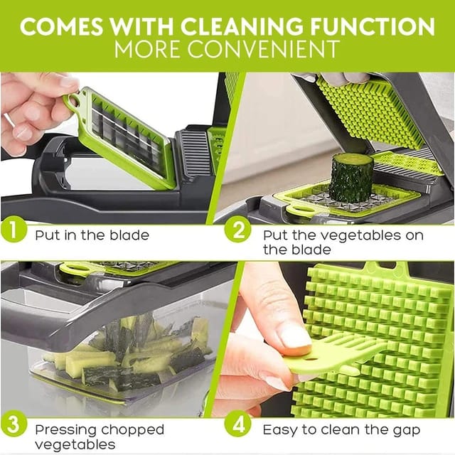 16 in 1 Vegetable Mandoline Slicer Food Chopper Kitchen Tool