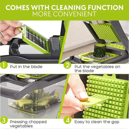 16 in 1 Vegetable Mandoline Slicer Food Chopper Kitchen Tool