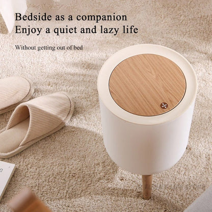 Multipurpose Round Push Type Trash Bin With Lid