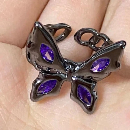 Beautiful Rhinestone Butterfly Ring