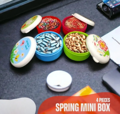 Pack Of 4 Mini Spring Bowl With Seal Cap food Storage Boxes