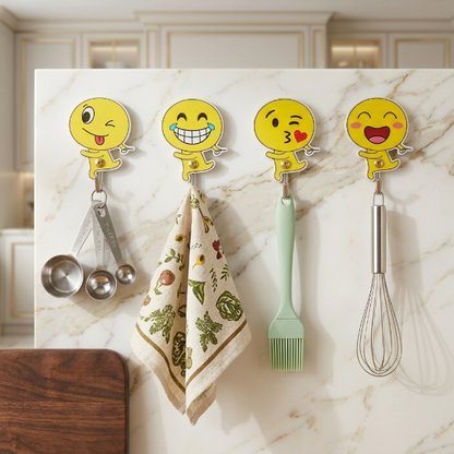 9PCs Emoji Self-Adhesive Wall Hook