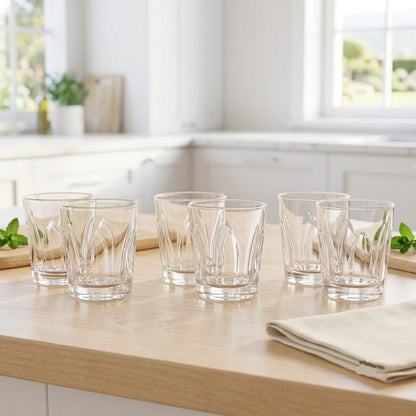 6PCs Crystal Wave Glass Set