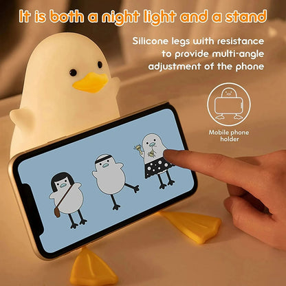 Creative Desktop Duck Silicone Night Light
