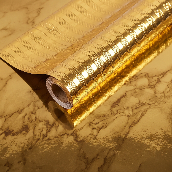 Self Adhesive Golden Ray Marble Sheet