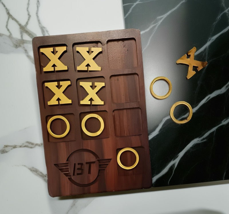 Tic Tac Toe Wooden X/O Tabletop Game