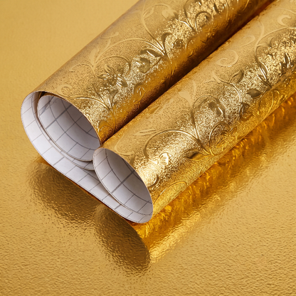 Self Adhesive Golden Flower Marble Sheet