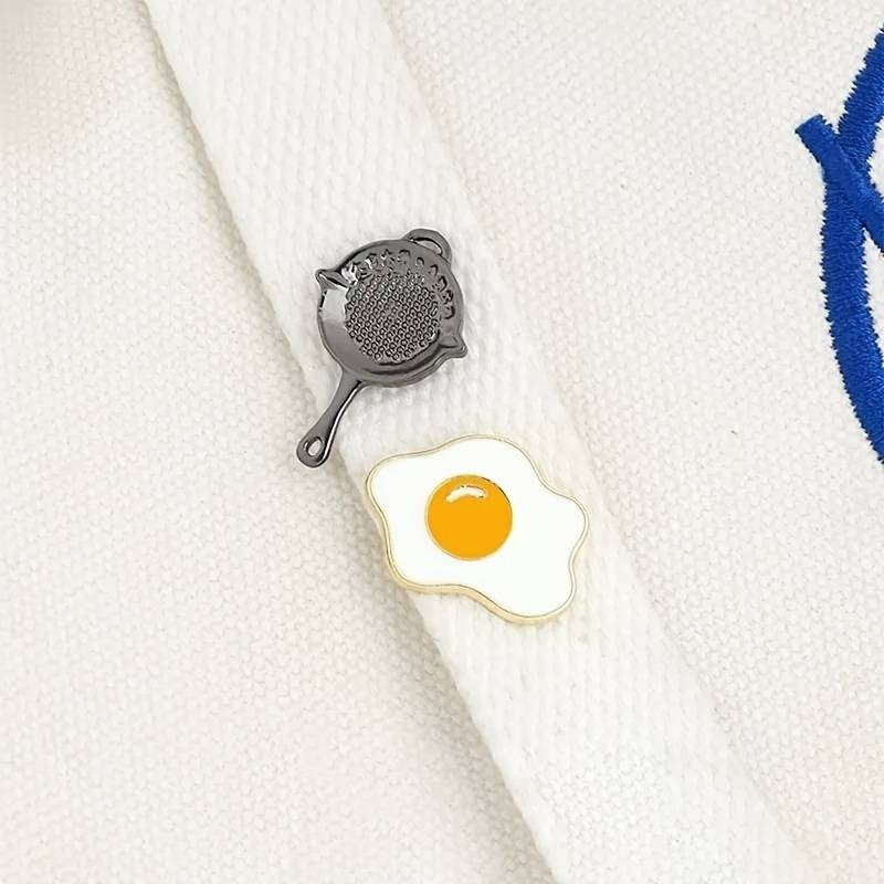 Cute Half Fried Egg Pin Brooch