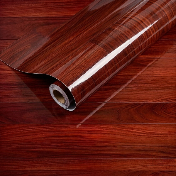 Self Adhesive Red Wooden Marble Sheet