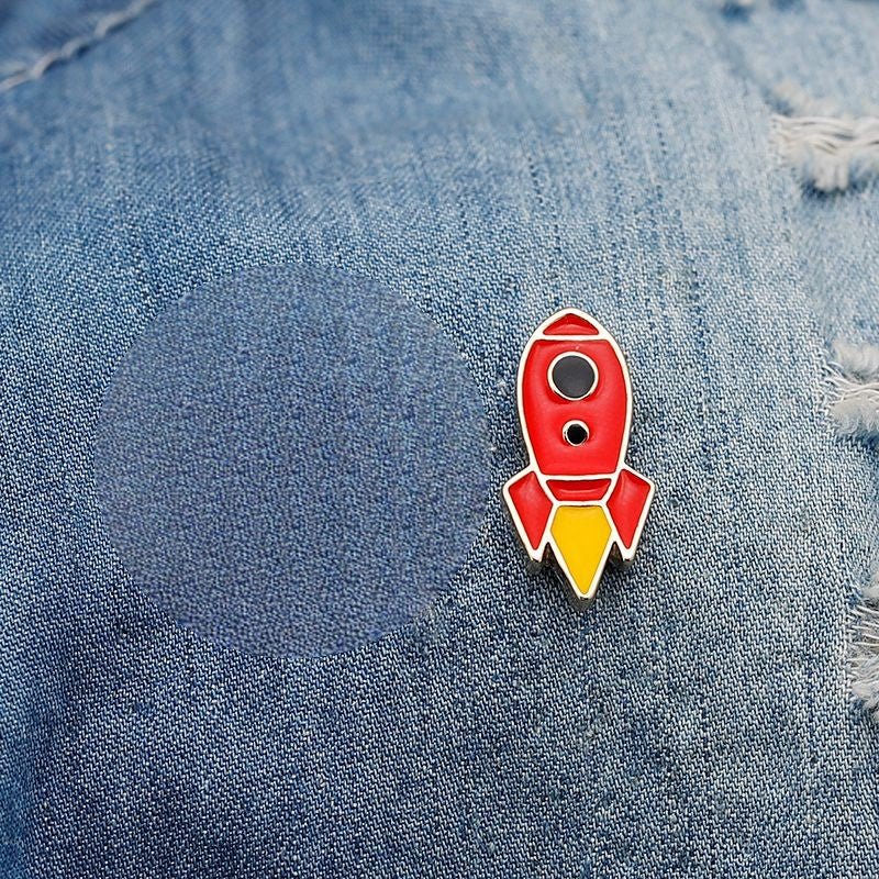 Alloy Rocket Shape Pin Brooch