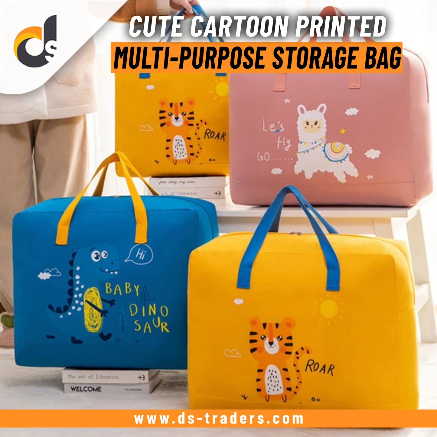 Cute Cartoon Printed Multi-Purpose Storage Bag