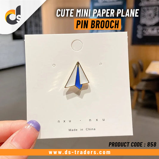Cute Mini Paper Plane Pin Brooch