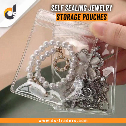 5 PCS PVC Self Sealing Jewelry Transparent Storage Pouches