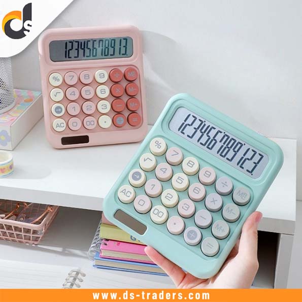 Dual Power Desktop Calculator with Big Buttons