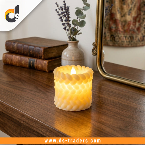 Twisted Weave Glow LED Candle