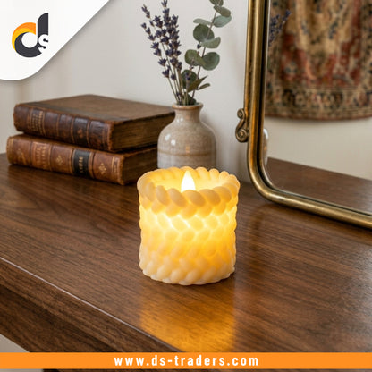 Twisted Weave Glow LED Candle