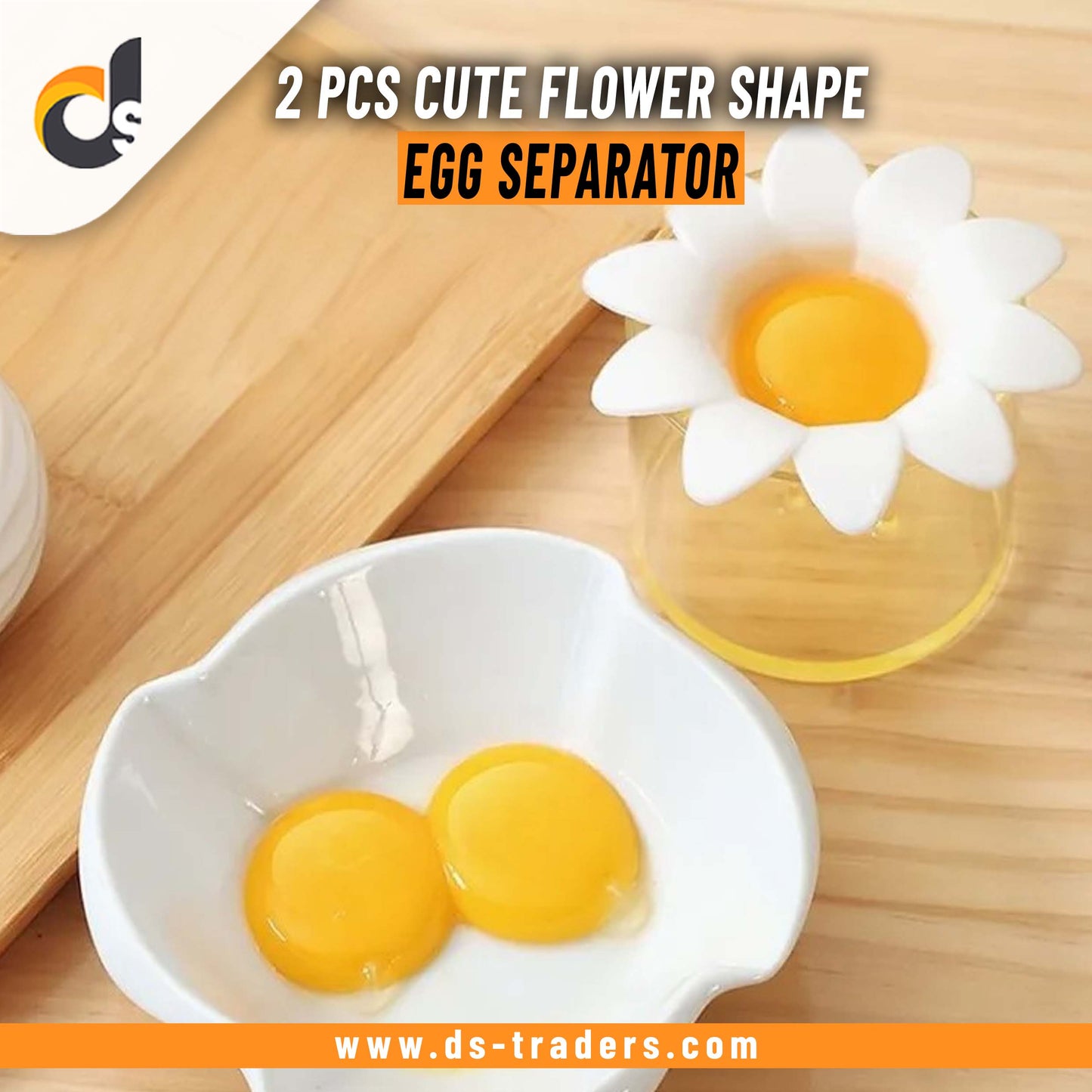 2 Pcs Cute Flower Shape Egg Separator