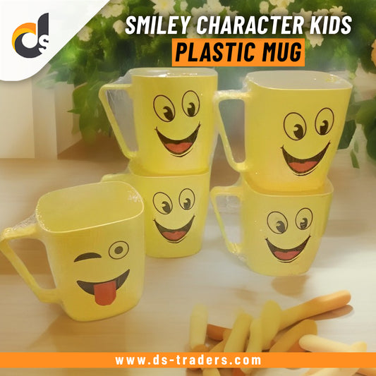 Pack Of 3 - SMILEY CHARACTER PRINTED KIDS' PLASTIC MUG