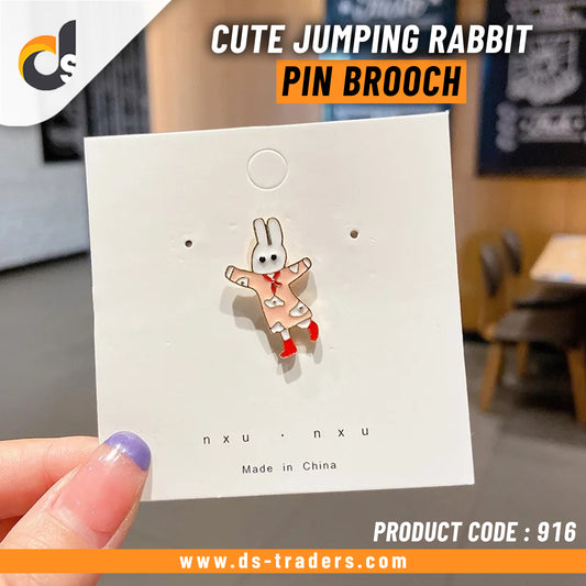 Cute Jumping Rabbit Pin Brooch