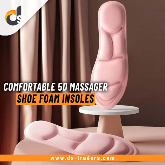 1 Pair Comfortable 5D Massager Shoe Foam Insoles