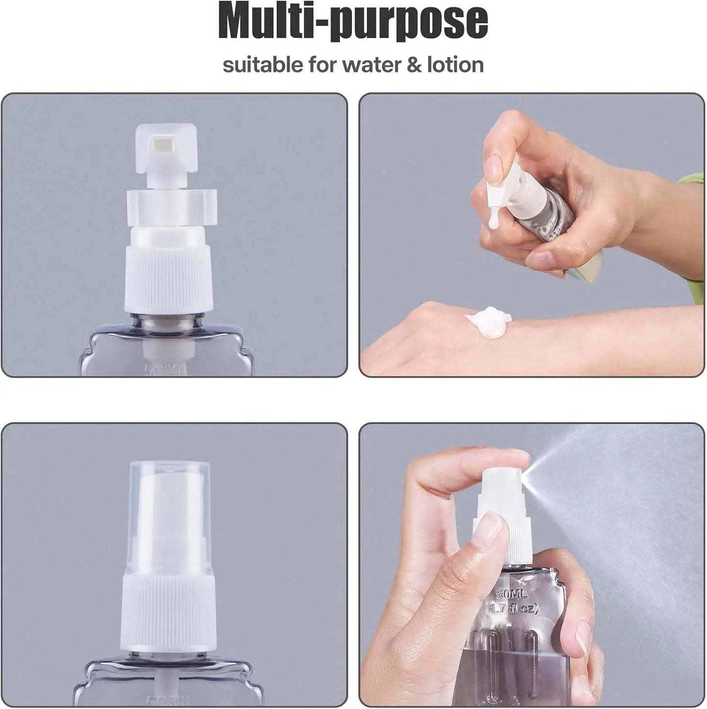 4 in 1 Travel Leak Proof Refillable Liquid Bottles