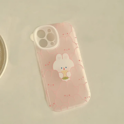 Cute Pink Rabbits Design - iPhone Back Case Only
