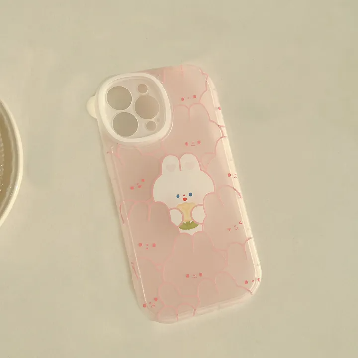 Cute Pink Rabbits Design - iPhone Back Case Only