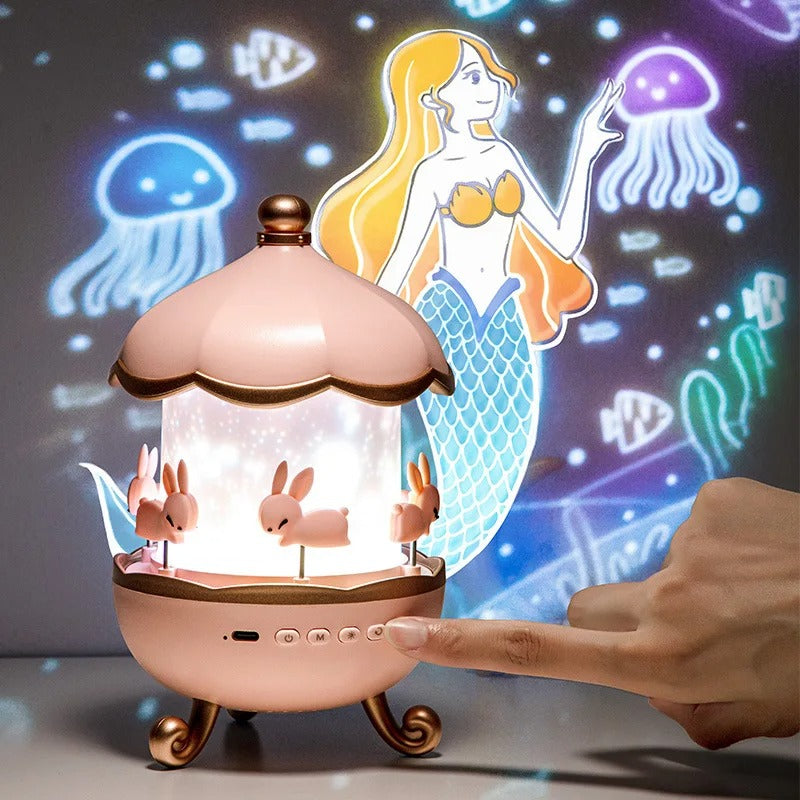 Rechargeable Rotating Creative Cartoon Projector
