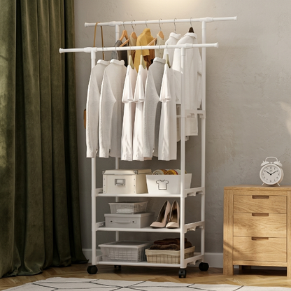 Portable Clothes Hanging Storage Rack