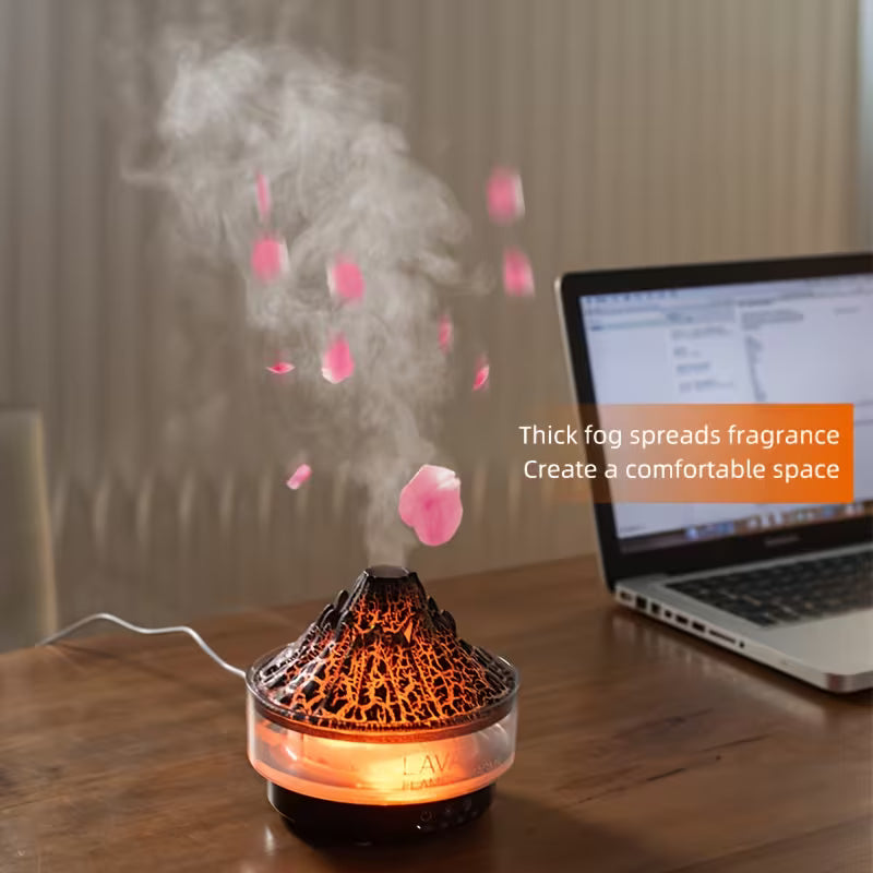 Creative Volcano-Shaped Fire Humidifier