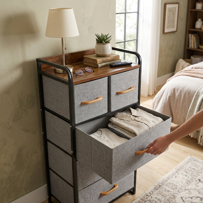 5 Drawer Fabric Storage Organizer Cabinet