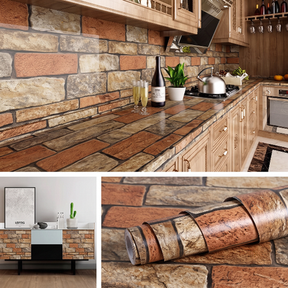 Self Adhesive Stone Brick Marble Sheet