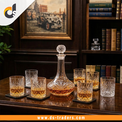 7PCs Royal Crystal Decanter & Glass Set