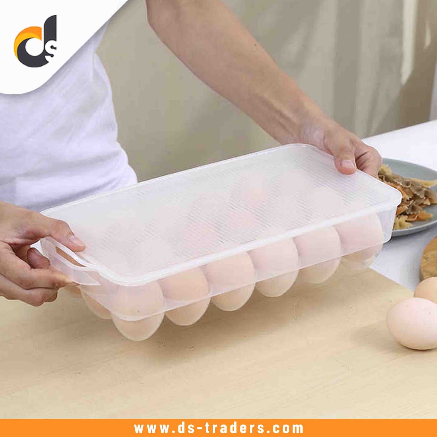 15 Slots Egg Tray With Lid