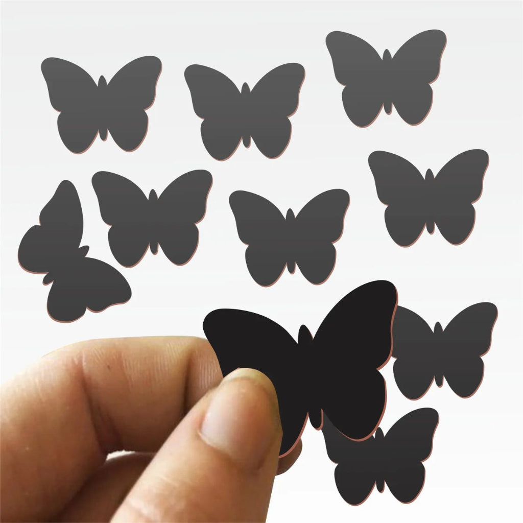 50PCs Wooden Butterfly Wall Sticker
