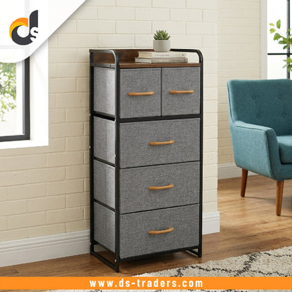 5 Drawer Fabric Storage Organizer Cabinet