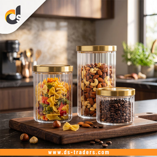 3PCs Acrylic Food Storage Containers With Lids