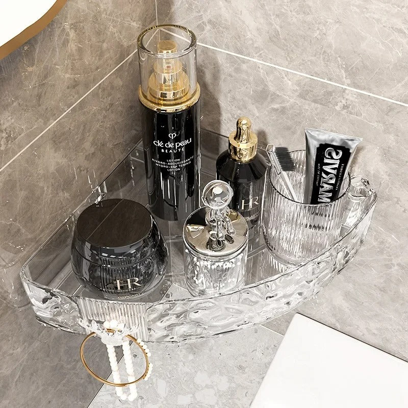 Acrylic Self Adhesive Bathroom Corner Shelf