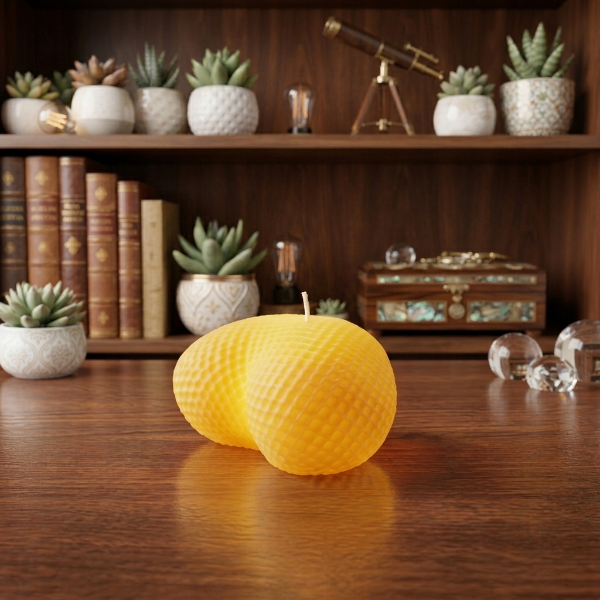 Golden Heart Glow LED Candle