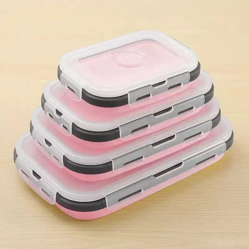 4PCs Silicone Food Storage Container