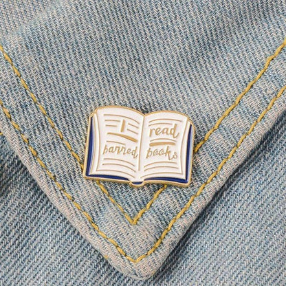 Stylish Open Book Pin Brooch